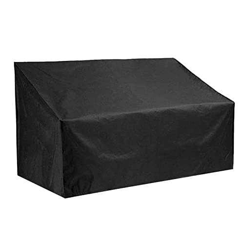 Abdeckhauben Für Bänke 2 Sitzer Gartenbank Abdeckung Mit Verstellbare Nylon-Zugbänder, Wasserdicht, Winddicht, UV-Beständiges, Schwerlast Reißfest 210D Ox Gewebe Schutzhülle Für Gartenbank