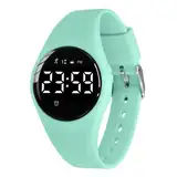 BEN NEVIS Digital Kinderuhr Jungen und Mädchen-Sports Outdoor Wasserdicht Armbanduhr mit LED-Licht,Wecker,Stoppuhr,Datum,Fitness Tracker Uhr mit Schrittzähler,Distanz-Silikon Armband Hellgrün