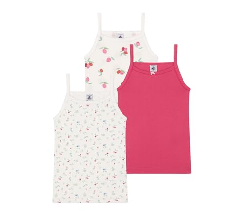 Petit Bateau Mädchen A0D3T Hosenträgerhemden, Variante 1, 10 Jahre (3er Pack)