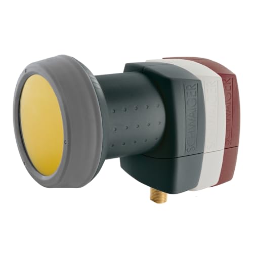 SCHWAIGER 319 Single LNB Low Noise Blockconverter Sun Protect digital hitzebeständig LNB-Kappe Satellitenschüssel-Zubehör SAT-Empfang Wetterschutz vergoldete Kontakte anthrazit