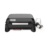 Weber SLATE GP 43 Premium Plancha Gasgriil, 43 x 41cm Grillfäche, portabel, gleichmäßige Hitze, porzellanemaillierte Antihaft-Grillfläche, höhenverstellbare Füße - Schwarz (1500231)