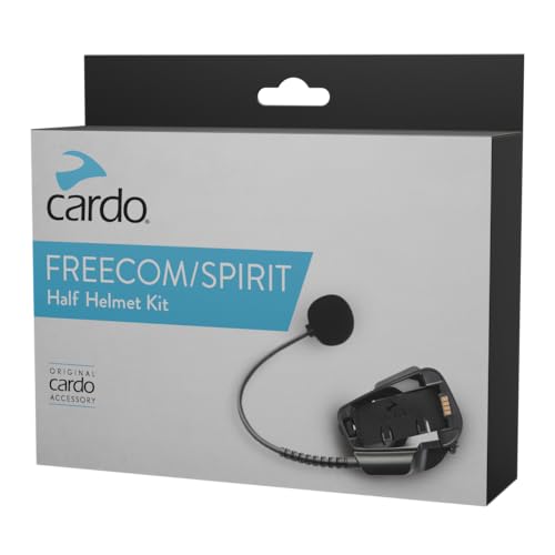 Cardo Unisex – Erwachsene FREECOM-X/Spirit Half Helmet KIT, schwarz, Einzelpackung
