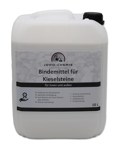 Kiesbinder (10L) Kiesverfestiger Bindemittel für Kies/Schotter aller Art Mulchbinder Gartenbahn Steinweg (10L)