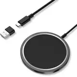 Mag-Safe Ladegerät für iPhone Ladestation,Magnet Ladestation Induktive kabellos Ladepad Kompatibel mit iPhone 16 15 14 13 12 Serie und AirPods 4 3 2 Pro