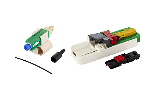 METZ CONNECT LWL Stecker feldkonfektionierbar OpDAT FASTTM Hybrid SC APC OS2 20 Stück für Adern inkl. Werkzeug