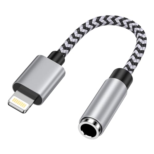 Ocbuo Lightning auf 3,5mm Kopfhörer Adapter, [MFi Zertifiziert] iPhone Aux Adapter, iPhone Klinke Adapter Dongle Audio Kabel Splitter kompatibel mit iPhone 14 Pro Max/14 Plus/14/13/12/11/SE/X/XS/XR/8