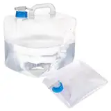 YANGUN Wasserkanister Faltbar 10l, Wasserbehälter Mit Hahn und Tragegriff, Dicht Faltkanister Trinkwasser, Tragbarer Kanister, für Outdoor-Camping,Wandern und Wasser notfallvorsorge