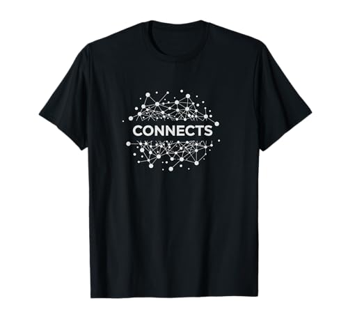Verbindet - moderne Netzwerkknoten Linienkunst T-Shirt