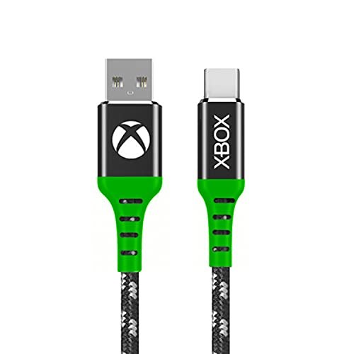 Numskull Offizielles Xbox-Serie X USB Typ-C Nylon geflochtenes Ladekabel 4 m – Schnelllade- und Wiedergabeleitung – kompatibel mit Nintendo Switch, Xbox Series S, PS5, NS2406