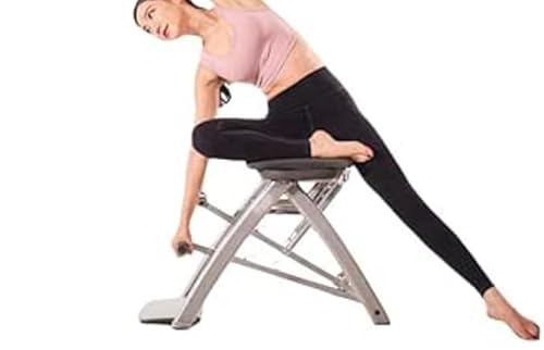 Pilates Fitness Chair Pilates Yoga Stuhl Yoga Stuhl Stepper Faltbarer Fester rutschbarer Stabiler und dauerhafter schwarzer Gewicht 30 Pfund