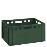 BURI Fleischkiste E3 dunkelgrün 60x40x30cm Lagerkiste Eurobox hoch aus Deutschland lebensmittelecht, robust, stapelbar