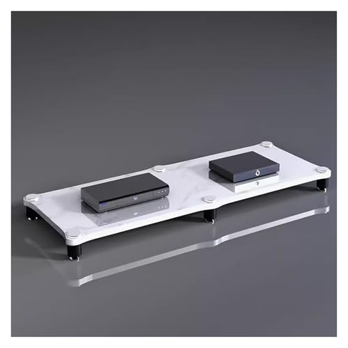 120 cm Audio-Ständer – robuster Medienschrank und Rack für Heim-Stereoanlage, offenes Ende, modernes Design, ideal für AV-Komponenten und Geräte, stilvolle Aufbewahrungslösung