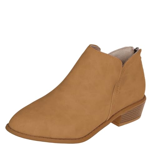 Chelsea Boots Damen Wildleder Stiefeletten Elegant Damenstiefel Mit Blockabsatz Schlupfstiefel Rutschfest Kurzstiefel Ankle Booties Westernstiefel Arbeitsstiefel Freizeitschuhe Winterstiefel Gr.36-43