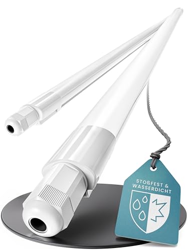 MATO 2x Feuchtraumleuchte LED 120cm - Wasserdicht IP65, 36W, 4320lm - 4000K Neutralweiß - Verknüpfbare Feuchtraumlampe - Wannenleuchte, Kellerleuchte, Garagenlampe, Werkstatt Deckenleuchte Lang