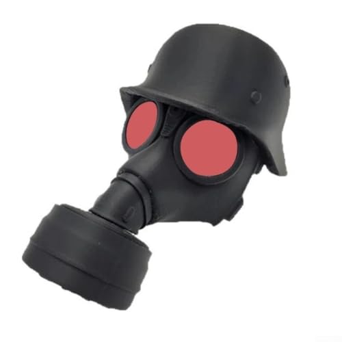Besttoolifes Anhängerkupplung Abdeckung Stahlhelm Gasmaske Design 3D gedruckte Kugelabdeckung Schutz Schild für Anhängerkupplung Abschleppausrüstung (Rot)