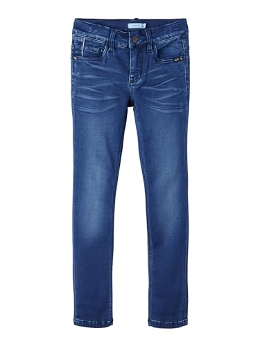 NAME IT Mädchen Nkmtheo Dnmclas Pant Noos Hose, Dark Blue Denim, 146 EU