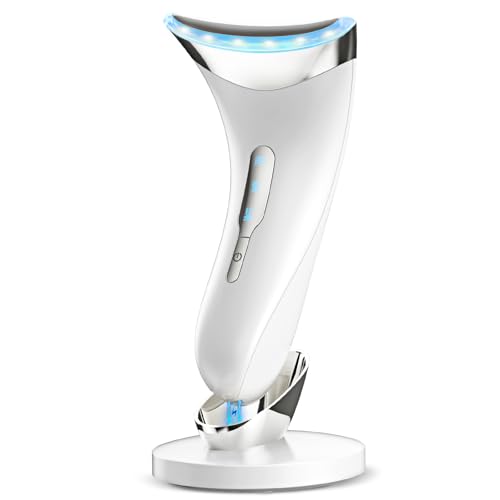 Gesicht Massagegerät Face Gerät Gesichtsmassagegerät: EMS Anti Falten Gesichtsgerät massage lifting mit 3 light Modi - 45℃ Beauty Tool LED Massagegerät Hautstraffung massager für Damen Herren
