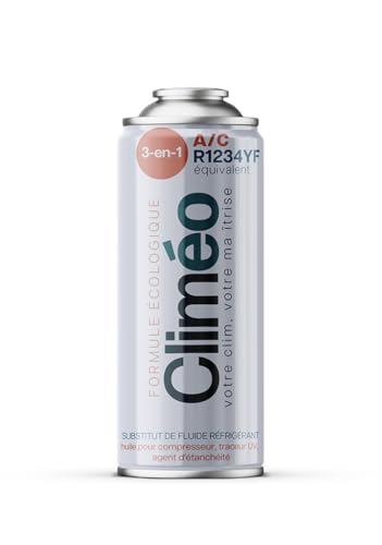 Climéo 400 ml – Umweltfreundlicher Ersatz für das Kältemittel R1234yf 2in1, 3in1 | Klimaanlagenwartung in Eigenregie (1 Dose, 3in1)