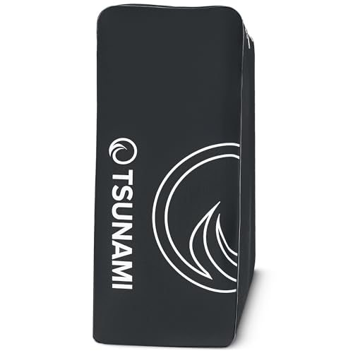 TSUNAMI Stand Up Paddling Board Rucksack, Große Kapazität Tragbare, SUP-Board Zubehör, Zwei Getränketaschen, Schnell trocknendes Material Nylon, Strumpfhalter mit Netz, 50x25x90 cm, Schwarz