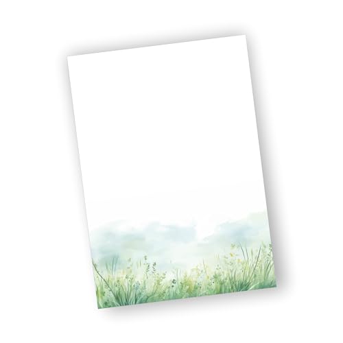 Briefpapier grüne Wiese DIN A4 (20 Blatt)