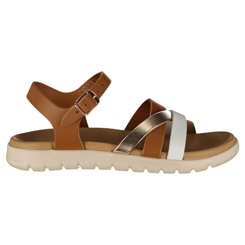 Geox J SOLEIMA Gir Sandal, Brandy/Copper, 26 EU