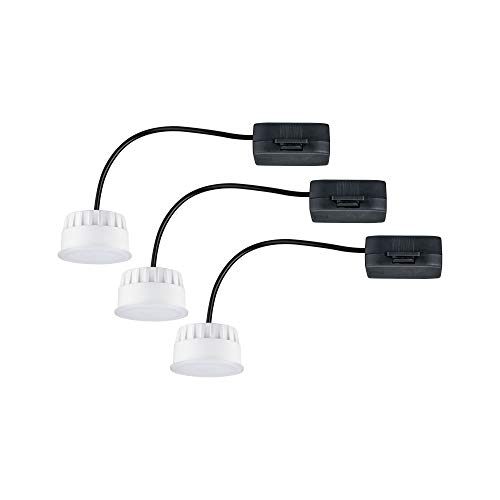 Paulmann 92472 LED Einbauleuchte Modul Choose Coin 3er-Set rund 50mm 3x6W 3x470lm 230V 2700K Satin rund Deckenspot Kunststoff