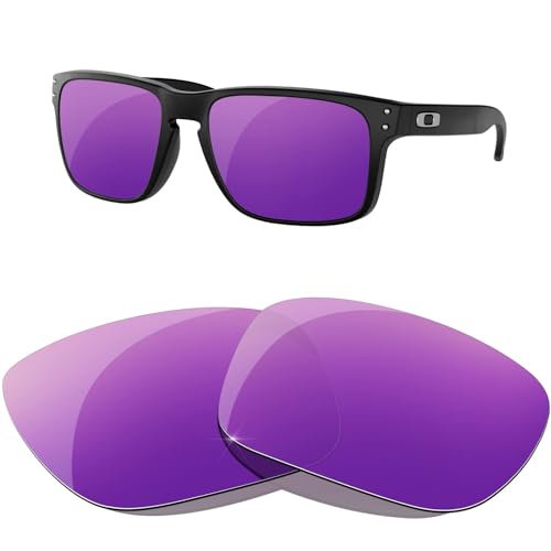 HiCycle2 Polarisierte Ersatzgläser für Oakley Holbrook Sonnenbrille, mehrere Optionen, violett, nothing