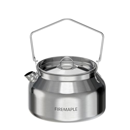 Fire-Maple Antarcti Tragbarer 1,2 Liter leichter Edelstahl-Camping-Wasserkocher, Langlebig und Tragbar, ideal für Bushcraft und Lagerfeuer im Freien