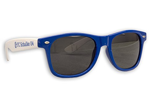 Blueprint Cologne FC Schalke 04 Sonnenbrille S04 Fanbrille verschiedene Varianten (Ohne Logo Blau-Weiß KIDS)