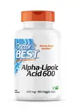 Doctor's Best, Alpha-Lipoic Acid (Alpha Liponsäure), 600 mg Depot, 2-Tages-Dosis, 180 vegane Kapseln, Hochdosiert, Laborgeprüft, Ohne Gentechnik, Glutenfrei