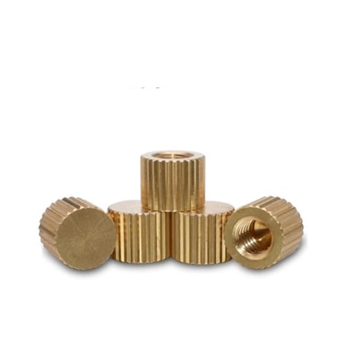 KSeSii 5-10 teile/los M2 M2.5 M3 M4 M5 M6 Edelstahl Messing Blind Kleiner Kopf Rändelmutter Hand Ziehen Mutter(Brass thumb nut,M2.5 10PCS)