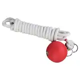 Rope Dart Hammer, Rubber Throw Training, Traditional Martial Arts Practice Equipment, Safe User-Friendly Design with Long Rope for Strength & Coordination, 137.8 Inches, Silver