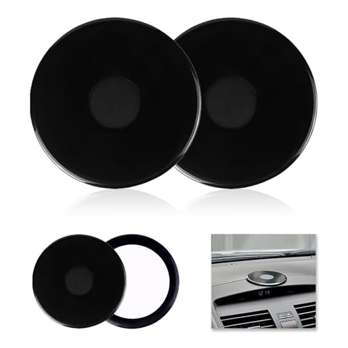 2 Stück Klebe Befestigungsplatten für Armaturenbrett, 75 mm Selbstklebend Saugnapf Adapterplatte, Armaturenbrett Montageplatte Geeignet Klebeadapter für Navi Halterung und Mobilgeräte in KFZ Langlebig