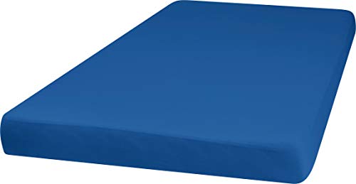 Playshoes 770321-7 Jersey-Spannbettlaken, Wasserdicht und Atmungsaktiv, 70 x 140 cm, blau, blau