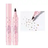 Beliky Girl Sommersprossenstift, Natürlicher Naturgetreuer Sommersprossen-Makeup-Stift, Wasserdichter Langlebiger Sopt-Stift Mit Weichem Punkt für Natürliches Müheloses Versunkenes Makeup (Hellbraun)