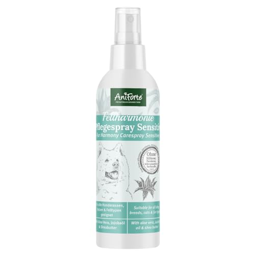 AniForte Fellharmonie Pflegespray Sensitive 200ml – Sanfte Fellpflege für Hunde & Katzen, Entwirrungsspray zur Entfilzung & als Kämmhilfe