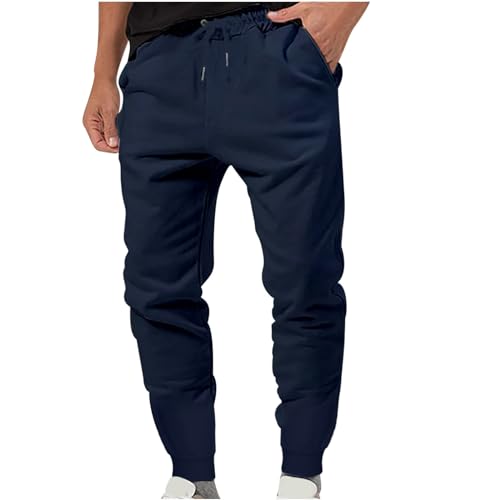 EMATOP Angebote des Tages Heute Sporthose Herren Sommer Leicht Sweathose Lässiges Slim Fit Jogginghose Einfarbig Baumwolle Freizeithose mit Taschen Laufhose Regulär Fit Arbeitshose Sommerhose