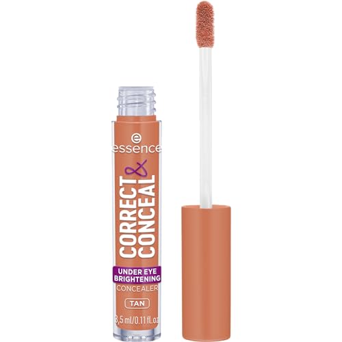 essence CORRECT & CONCEAL under eye brightening concealer, Nr. 30, Orange, aufhellend, farbkorrigierend, natürlich, für sensible Haut, vegan, ölfrei, ohne Parfüm, ohne Alkohol, 1er Pack (3.5ml)