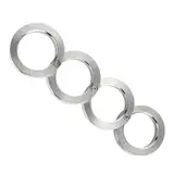 Tragbarer Selbstnotfallring, faltbarer Fensterring Multifunktionsring für den Außenbereich Selbstverteidigungsring für Auto Outdoor Camping (Silver, 12x10cm)
