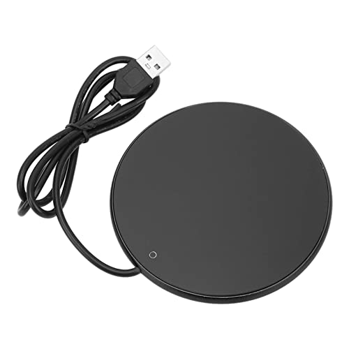 Wakects Tassenwärmer, USB Tassenwärmer mit Smart-Touch-Schalter und intelligenter konstanter Temperatur, Heizuntersetzer für Heißgetränke, Kaffee, Ø 10,3 cm