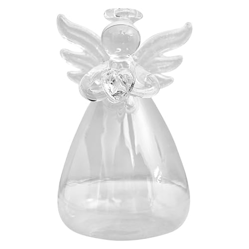 Clear Glass Vasen - Mini Engel Pflanzer, Clear Flower Plant Terrarium Container | Hochzeitskernstück, Winzige Blumentisch -Vase, Gartenverzierung, Dekorativer Pflanzer Für Tischplattenau