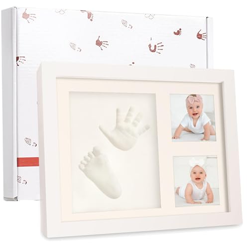 GEMMAHW Baby Handabdruck und Fußabdruck Set, Gipsabdruck Baby Abdruck set für Neugeborene Mädchen und Jungen, Geschenk für Neue Eltern, Baby Erstausstattung Neugeborene