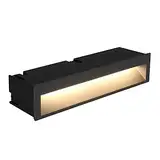 DAWALIGHT LED Wandeinbauleuchte Treppenleuchte 10W 3000K Warmweiß Wand Einbaustrahler IP65 Wasserdicht 240V Treppen Beleuchtung Außen zum Wänden Wegenm, Aluminium, Dunkelgrau