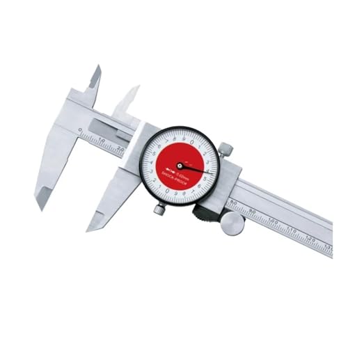 150 mm Messschieber mit Uhr, digitaler Messschieber, Edelstahl-Zifferblatt, Messschieber, Mikrometer-Messgerät, 0,02 mm, stoßfestes Werkzeug(0-150mm)