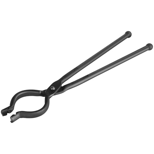 VEVOR Schmiedezange, 461 x 68 x 18 mm V-Bit-Schmiedezange 96 ± 5° Maximaler Backenwinkel, V-Bit-Zange aus Kohlenstoffstahl, 8,8 mm Max. Backenstärke, Schmiedezange mit Verlängertem Griff