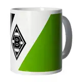 Borussia Mönchengladbach Tasse “Schrägstreifen” | Offizieller Fanartikel Fohlenshop | Kaffeebecher 300 ml Vol. | Kaffeetasse aus Keramik in den Vereinsfarben mit der VfL Raute