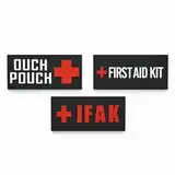 Patch Force - Ouch Pouch Rubber Patch für Bundeswehr, Polizei und Feuerwehr - Als Patch für taktische Rucksäcke, medizinische Taschen, Erste-Hilfe-Kits, IFAK - 7 cm x 3cm