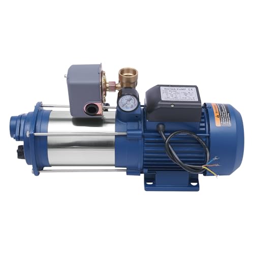 CHIMHOON 1800W 4000L/H Gartenpumpe, Kreiselpumpe, Leistungsstarke Centrifugal Jetpumpe, Zur Wasserversorgung und Druckerhöhung in Gärten, Fabriken und Hochhäusern