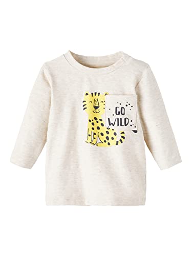 NAME IT Baby Jungen Nbmfumon Ls Box Top, Peyote Melange/Detail:tiger, 62