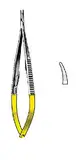 Comdent 35-3224 Castroviejo Nadelhalter, gebogen, Wellenschliff, 14 cm, TC